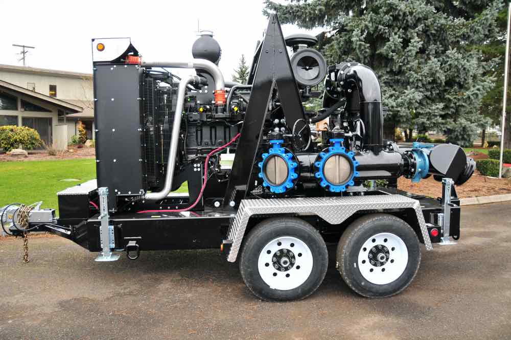 Trailer mounted water pump. Cornell centrifugal pumps. Municipal. Industrial pumps. Mining pumps. Trailer mounted diesel engine water pump.