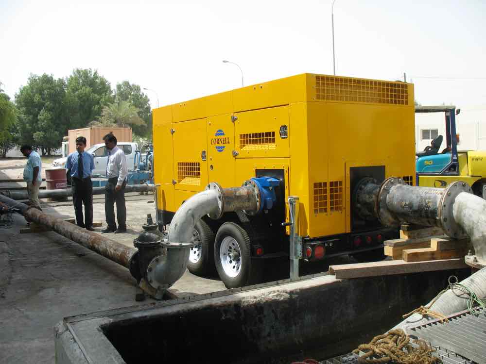 Sound attenuated diesel pumps. Sewage By-Pass Pump. Solids handling pumps. High efficiency pumps.