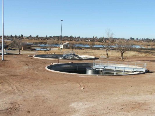 Suction lift settling tank. Wastewater clarifier. Water settling tank. Sewage settling tank. Wastewater primary settling tank.